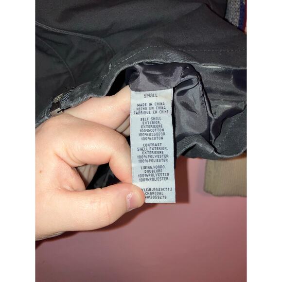 Thread & Supply Western Aztec Zip Up Hooded Jacket Small Grey Cream Knit Sleeves - Picture 4 of 7